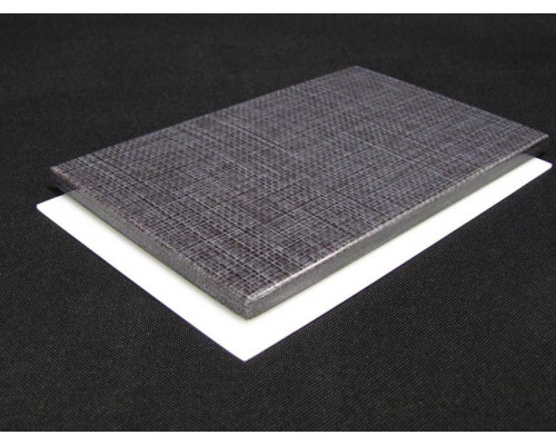 Micarta lining No. 92170 gray with fabric tex 6.2x80x130 mm